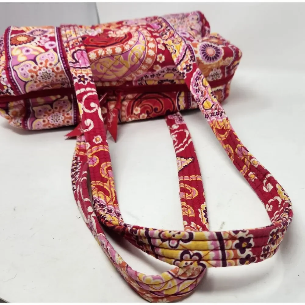 Vera Bradley Raspberry Fizz Rare Retired Quilted Shoulder Bag Mini Duffle Y2K